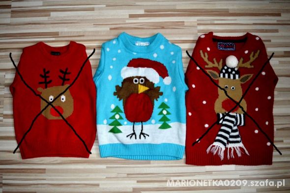 Sweterki świąteczne 3 rodzaje