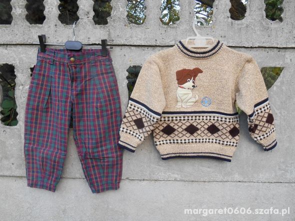 Spodnie i sweter 92 98 na 2 3 latka zestaw Boy