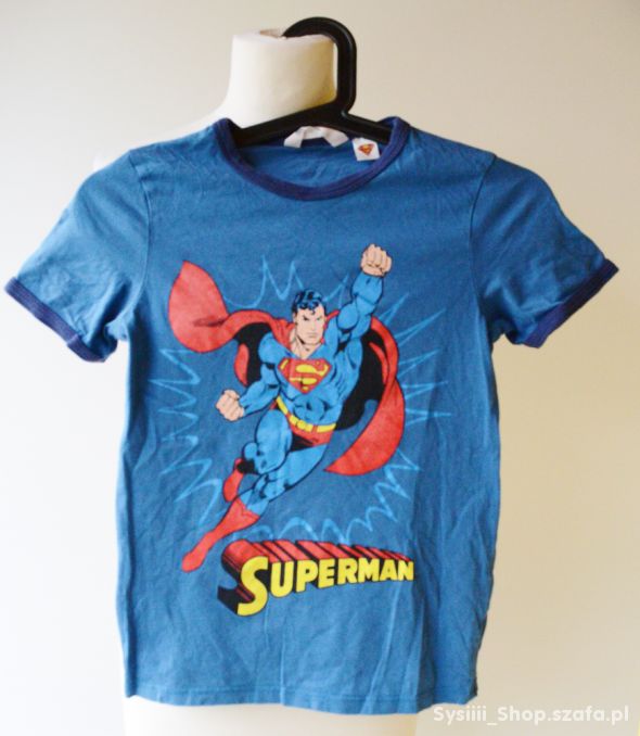 Bluzka Niebieska Superman 122 cm 6 8 lat H&M