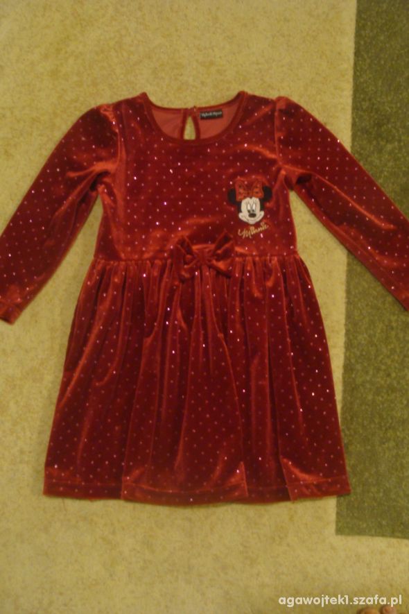 sukienka brokat Disney Minnie Mouse 98