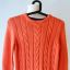 Sweter Pomarańczowy Warkocze H&M Warkocz 122 128 c