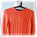 Sweter Pomarańczowy Warkocze H&M Warkocz 122 128 c