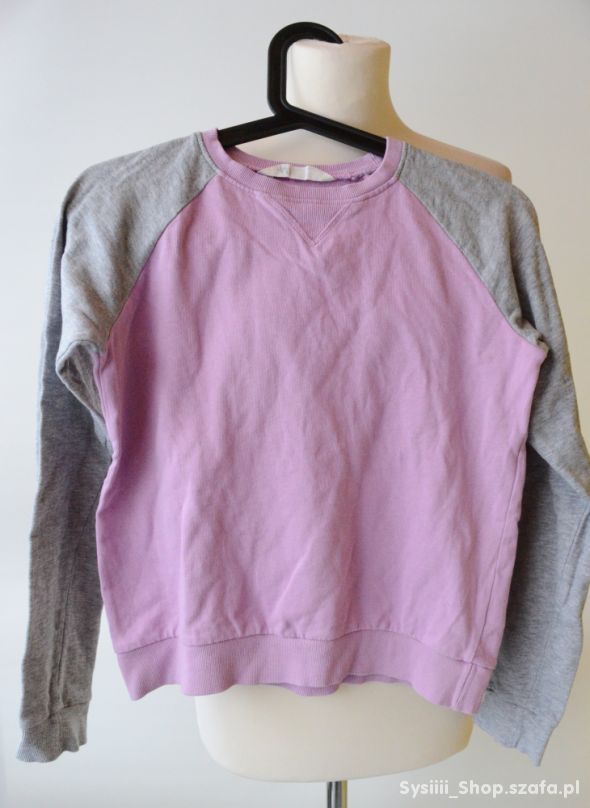 Bluza Szara Różowa H&M 146 152 cm 10 12 lat