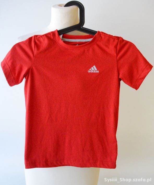 Bluzka Czerwona Adidas 5 6 lat 116 cm