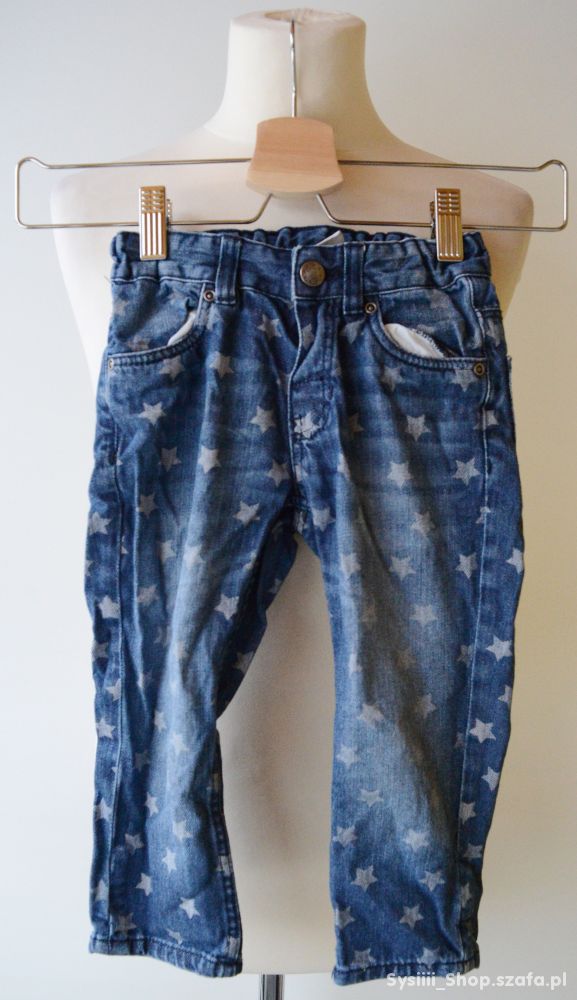 Spodnie Gwiazdki Jeans H&M 86 cm 12 18 m Dzins
