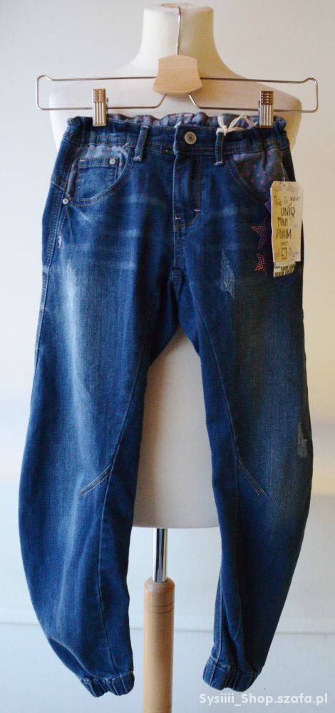 Spodnie Nowe Gumki Jeans 128 cm Uniq Mini 8 lat