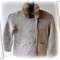 Sweter Brąz Futerko H&M 122 128 6 8 lat Brązowy