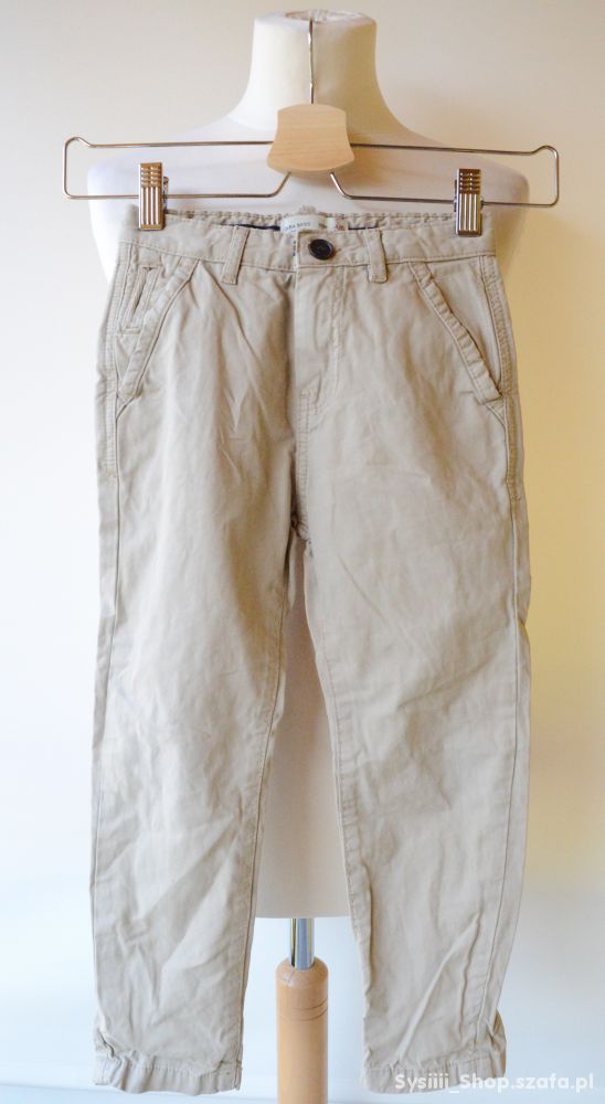 Spodnie Brąz Zara Boys 4 5 lat 110 cm Eleganckie