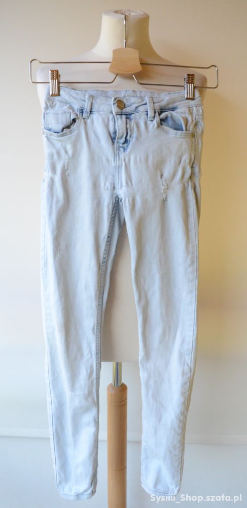 Spodnie Jeans Cubus 146 cm Przetarcia Slim