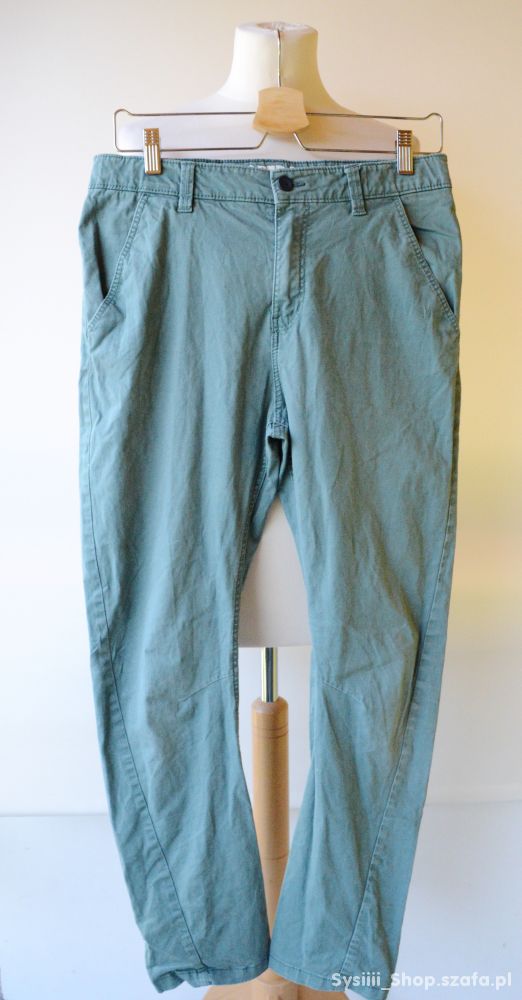 Spodnie Zielone 170 cm 14 lat H&M Shaped Leg