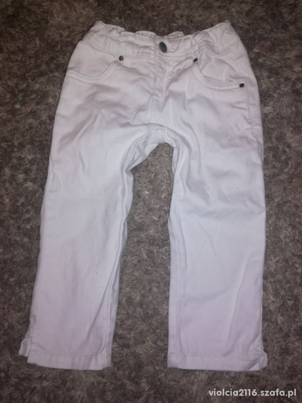 Spodnie jeans biale 116