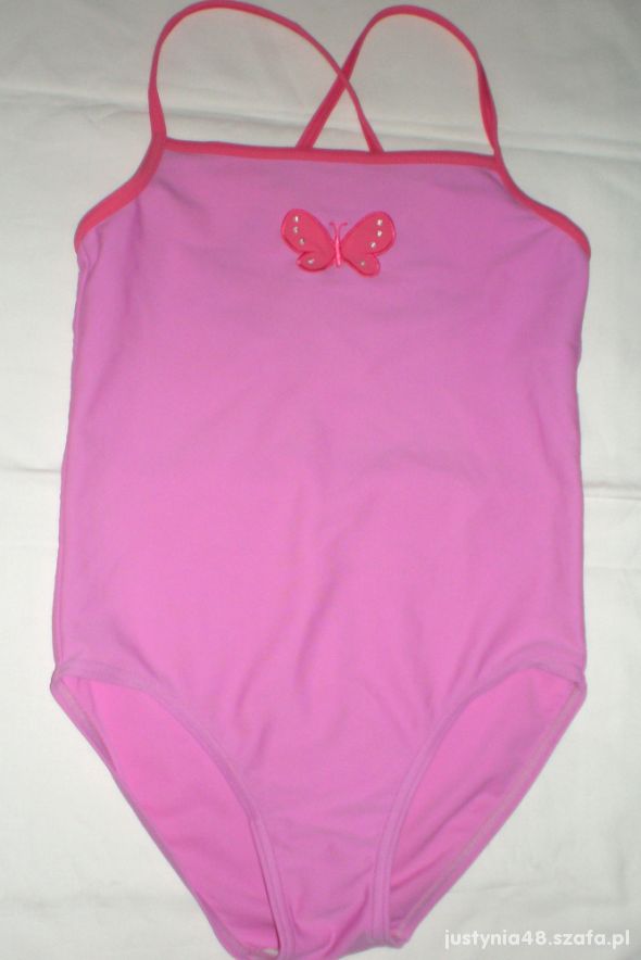 różowy strój kąpielowy z motylem na 9 10 l