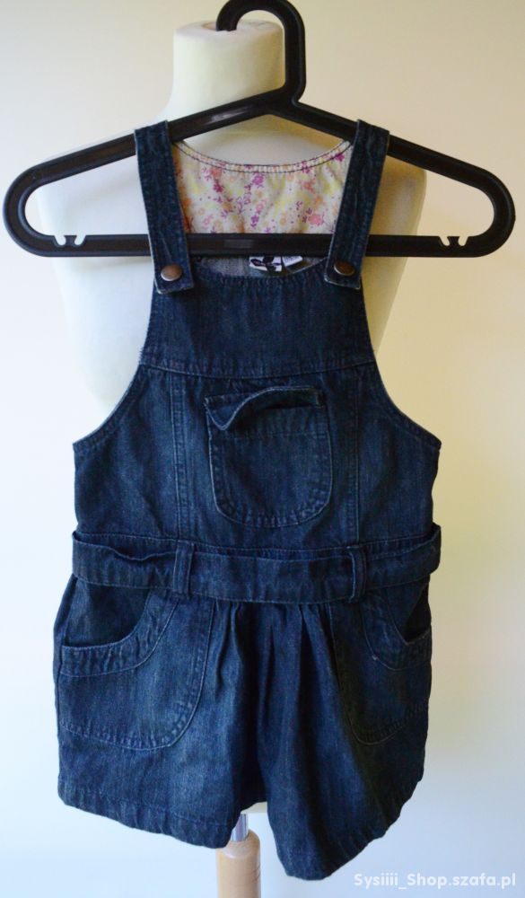Ogrodniczki Sukienka Jeans Pretty Sille 110 cm 4 5