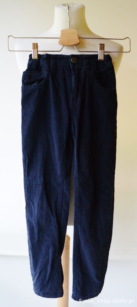 Spodnie Granat Zara Sztruks 128 cm 7 8 lat Boys