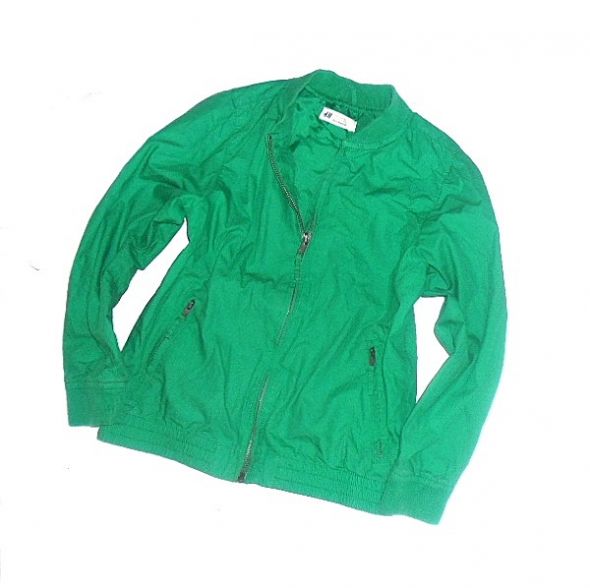 H&M zielona kurtka wiatrówka r 7 8 lat