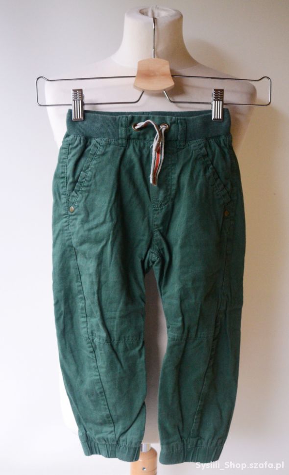 Spodnie Zielone Gumki 98 cm 3 lata Lindex Bojówki