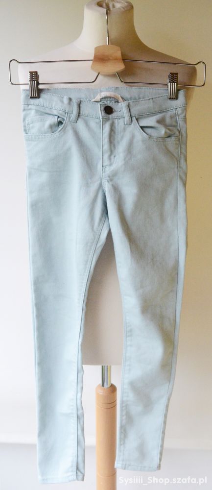 Spodnie Miętowe Rurki H&M Mięta 134 cm 8 9 lat