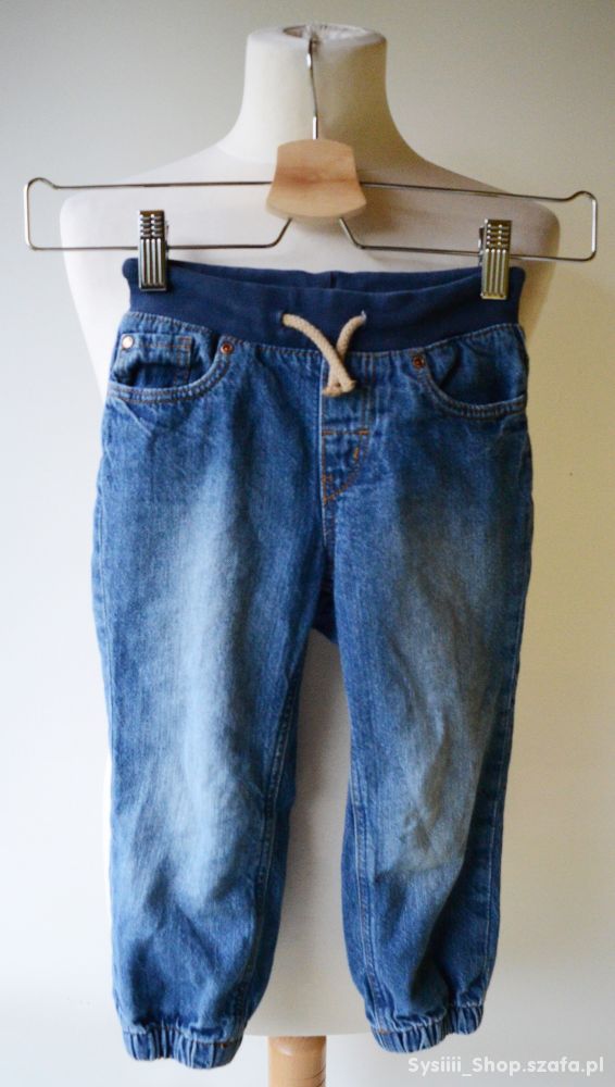 Spodnie Jeans Gumki 92 cm 15 2 lata Loose Pull On