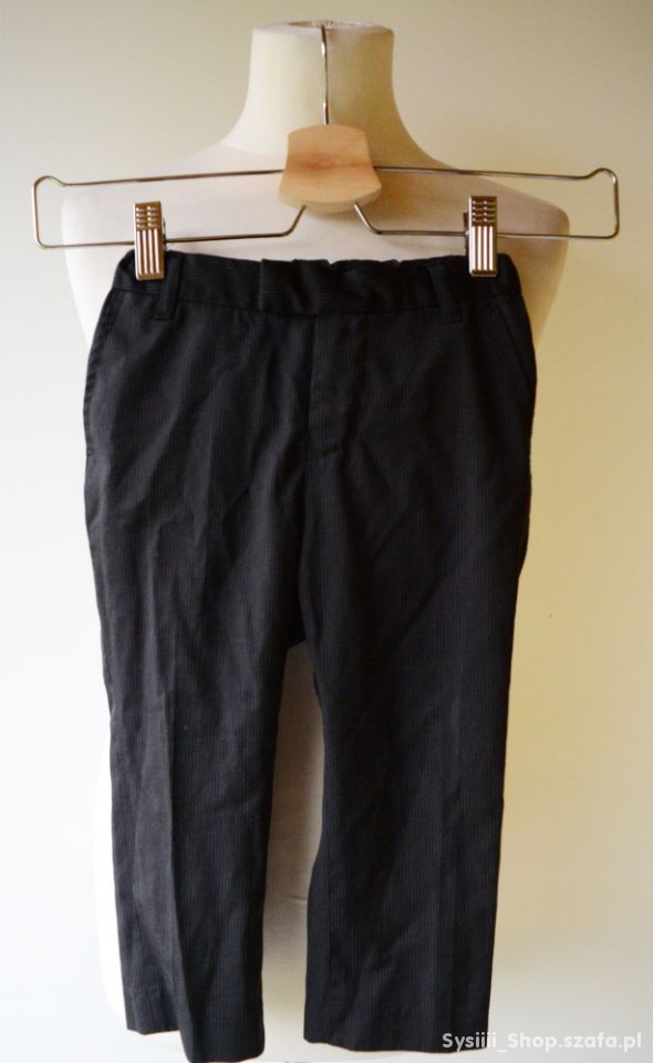 Spodnie Czarne Paseczki Garnitur H&M 92 cm 15 2 l