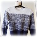 Sweter H&M 134 140 cm Melanż H&M Granatowy 8 10 la