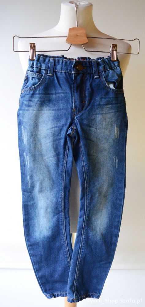 Spodnie Przetarcia Jeans 122 cm 7 8 lat Vintage Kn