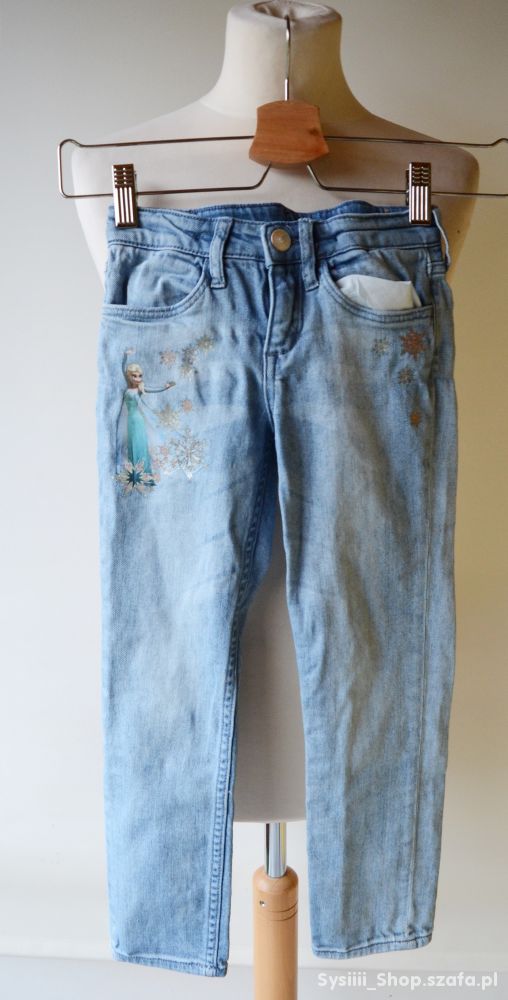 Spodnie Jeans 116 cm 5 6 lat Slim Fit Elsa Disney