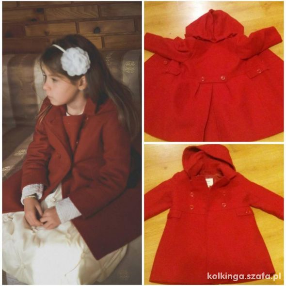 Czerwony płaszcz dla dziewczynki