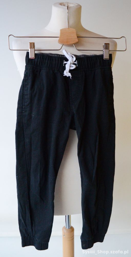 Spodnie Czarne H&M 116 cm 5 6 lat Gumki Czerń