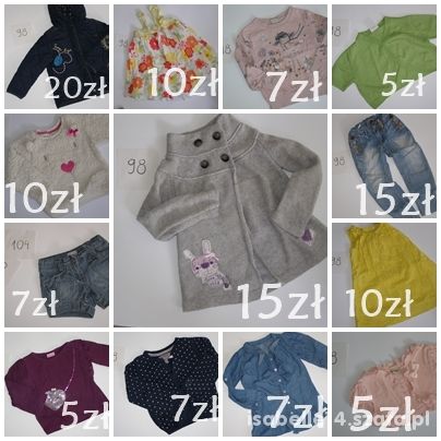 98 ubranka dla dziewczynki