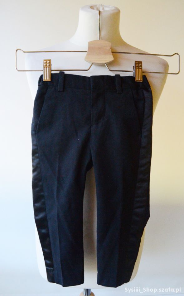 Spodnie Czarne Lampasy Garnitur H&M 92 cm 15 2 la