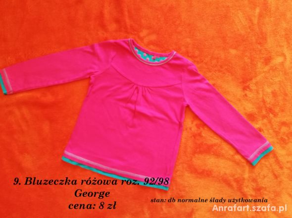 Bluzeczka różowa roz 92 98 George