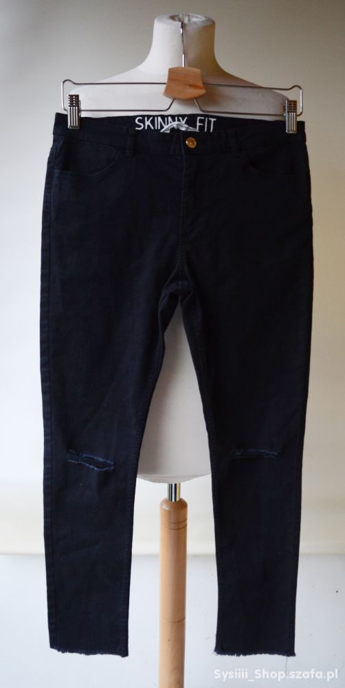 Spodnie Czarne Dziury Skinny Fit H&M 152 cm 11 12