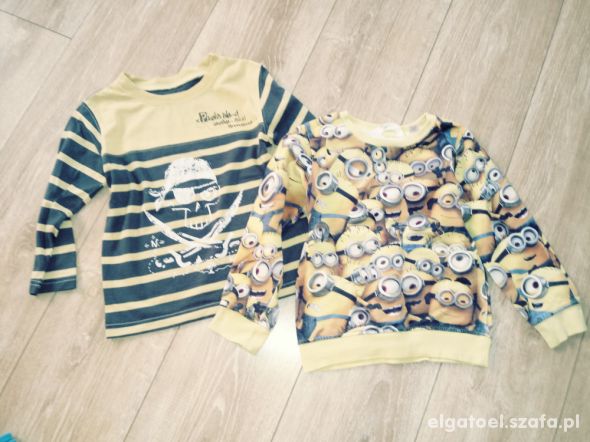 dwie żółte bluzeczki minionki dla chłopczyka