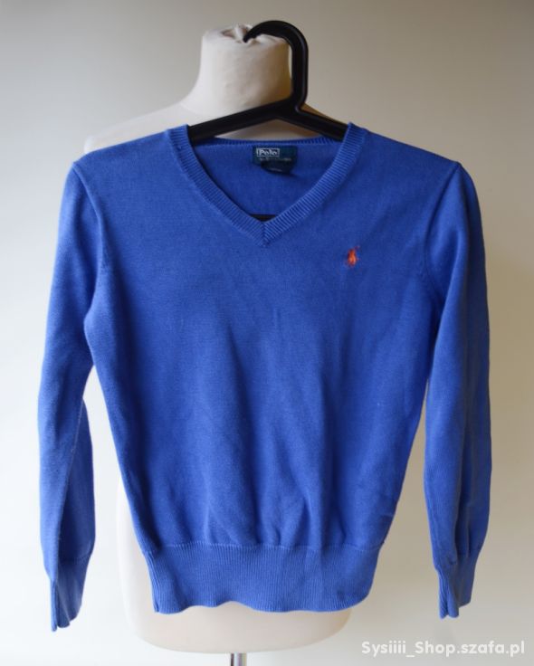 Sweter Niebieski Serek Ralph Lauren 10 12 lat 140