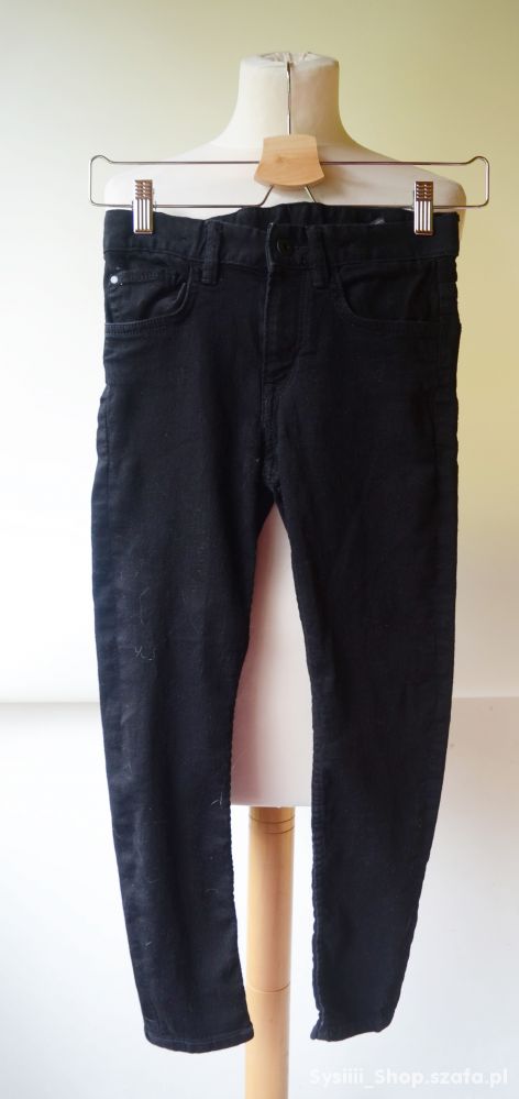 Spodnie Czarne H&M Skinny Fit 134 cm 8 9 lat Boys