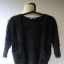 Sweter Czarny Włochaty Narzutka 110 116 cm 4 6 lat