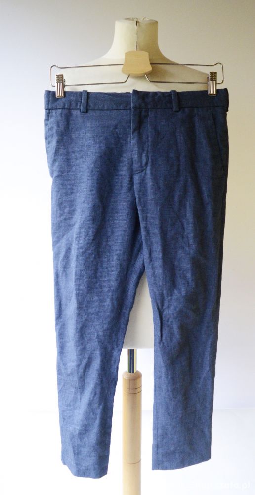 Spodnie H&M Eleganckie Garnitur Niebieskie 158 cm