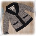Sweterek sweter chłopiec Rebel czerń i biel 128