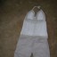 Komplet beżowe spodnie z ażurową bluzką