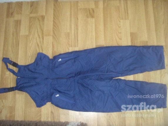 GRUBE SPODNIE OCIEPLANE OD KOMBINEZONU 146