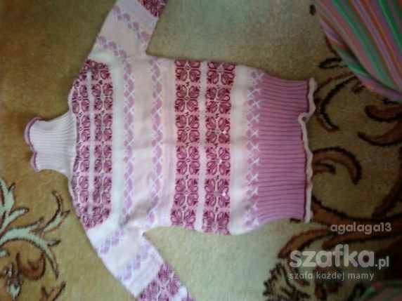 Nowy Cieplutki Sweterek dla Dziewczynki