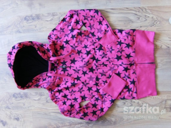 NOWA RÓŻOWA W GWIAZDY BLUZA ROZMIAR 128 CM