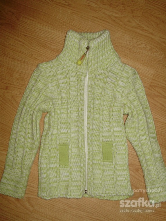 Zielony sweterek na 3 latke