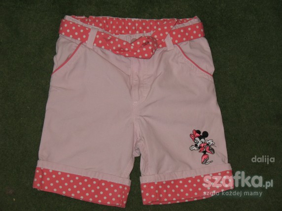 H and M spodnie bermudy z Minnie Mouse