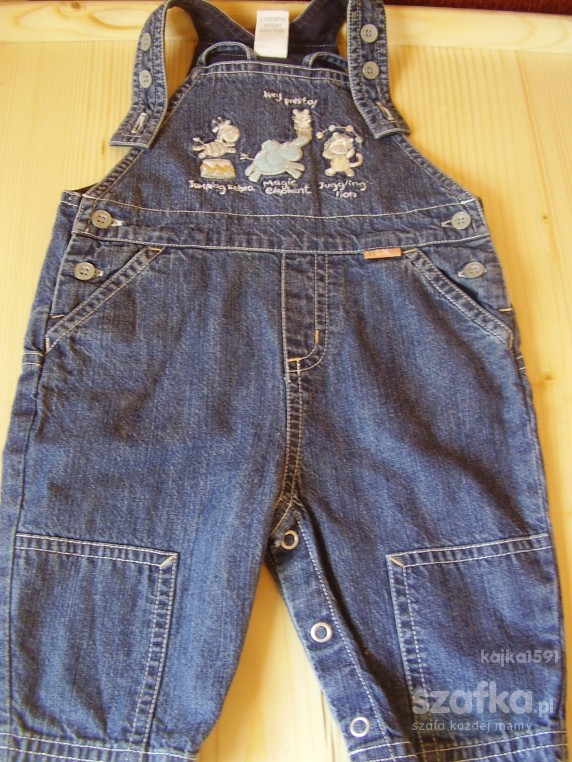 spodnie jeansowe ogrodniczki niemowlęce