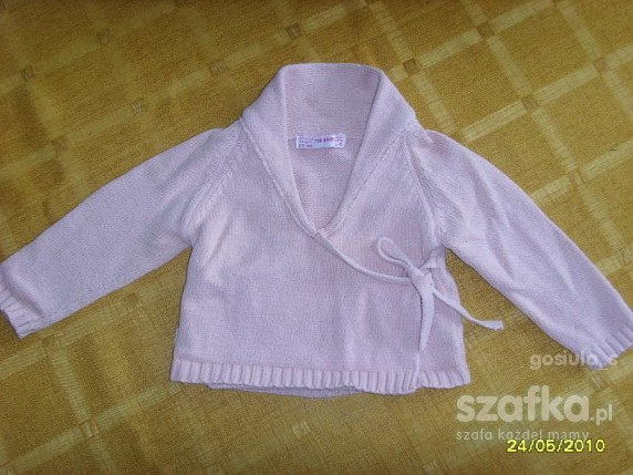 Śliczny sweterek dla małej modnisi 6 9 miesięcy