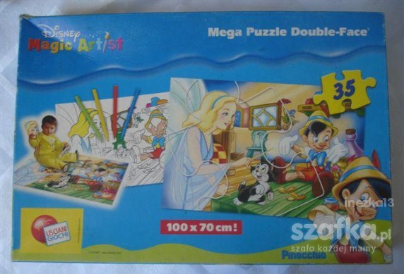 mega puzzle z pinokiem 35 elementów 100 cm x 70