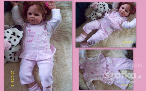 Welurkowy komplecik 68cm buciki GRATIS