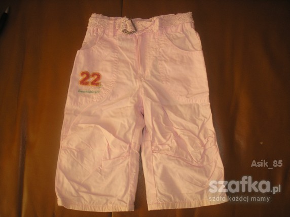 Różowe lekkie spodnie 68 cm