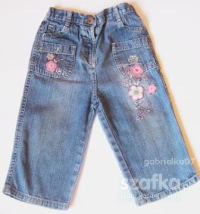 śliczne spodnie dla dziewczynki HAFTY jeansy 86